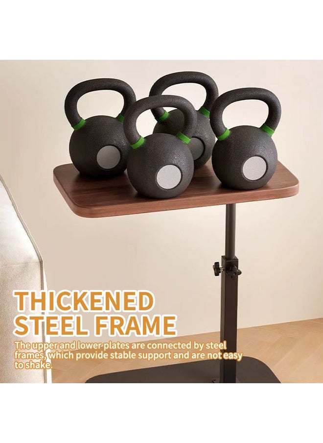 Generic - 360° Rotating Side Table, C Tray Table with 45-80cm Height Adjustment, Waterproof Coffee Table, Suitable for Reading, Working, Drinking Coffee in the Living Room or Bedroom - Image 1