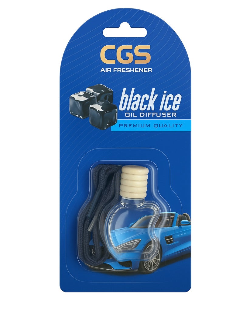 سي جي اس معطر جو على شكل تفاحة - موزع رائحة بلاك ايس ، للسيارة والمنزل، جودة ممتازة