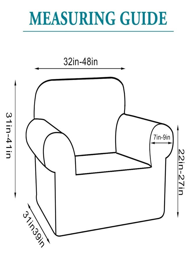 Flamingo P High Stretch Sofa Slipcover Non Slip Armchair Cover for Living Room Washable Pet Furniture Protector Covers with Elastic Bottom, Thick Jacquard Fabric (Small, Taupe) - Image 2