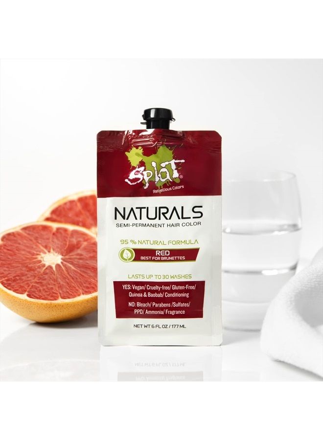 SPLAT Naturals, Semi-Permanent Red Hair Dye : 100% Vegan, Cruelty-Free, No Bleach Required, Free of Ammonia, PPD, Parabens & Sulfates - 6 Oz - Image 3