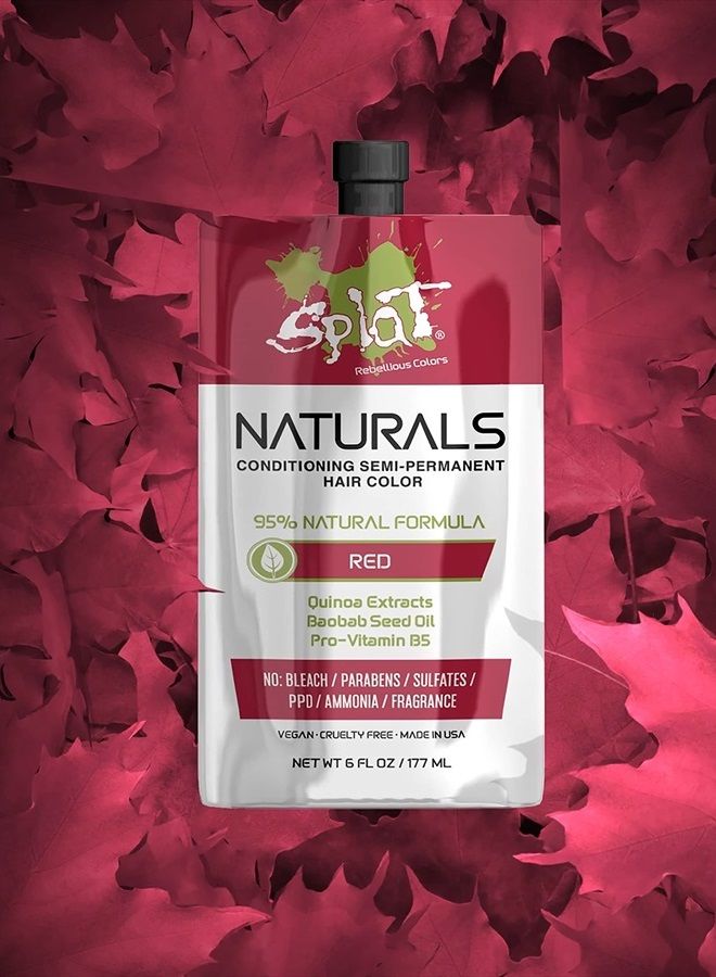 SPLAT Naturals, Semi-Permanent Red Hair Dye : 100% Vegan, Cruelty-Free, No Bleach Required, Free of Ammonia, PPD, Parabens & Sulfates - 6 Oz - Image 4