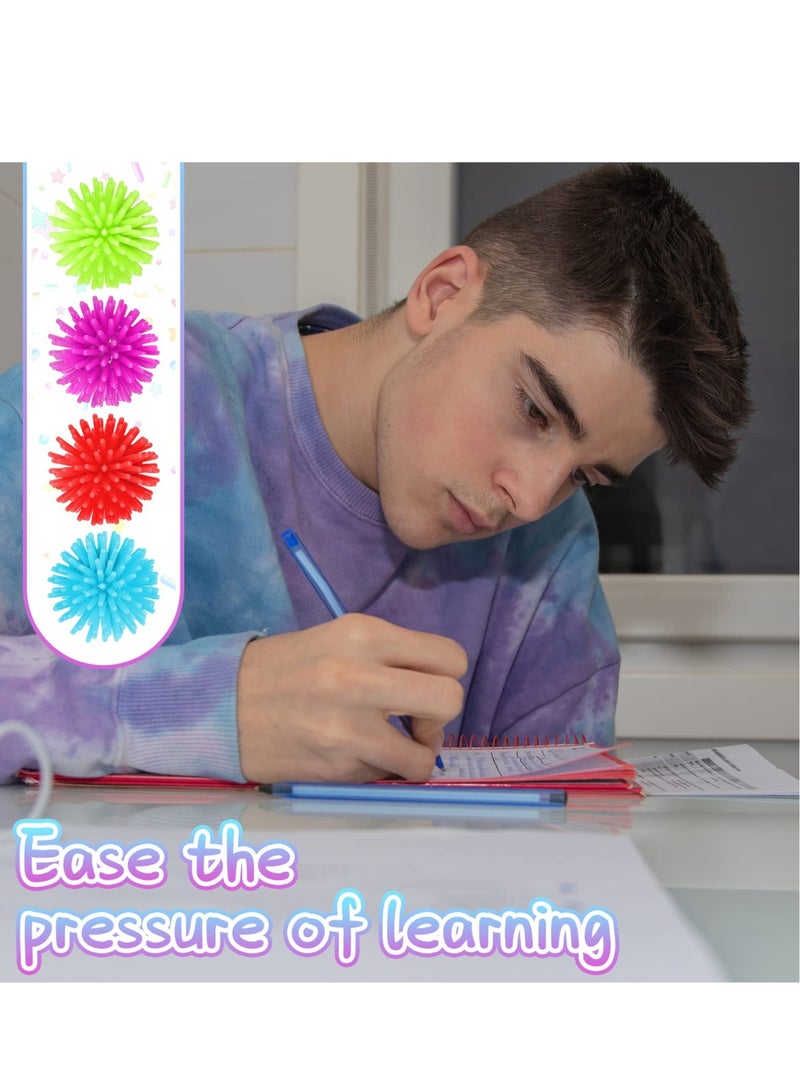 Excefore 50 حزمة كرات ضغط مدببة - لعبة حسية ناعمة للتوتر للمراهقين والبالغين - كرات مصغرة متعددة الألوان للحفلات والهدايا - 1.18 بوصة - Image 3