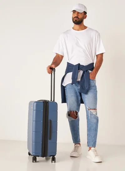 وايف Textured Hardcase Luggage Trolley Bag with Retractable Handle