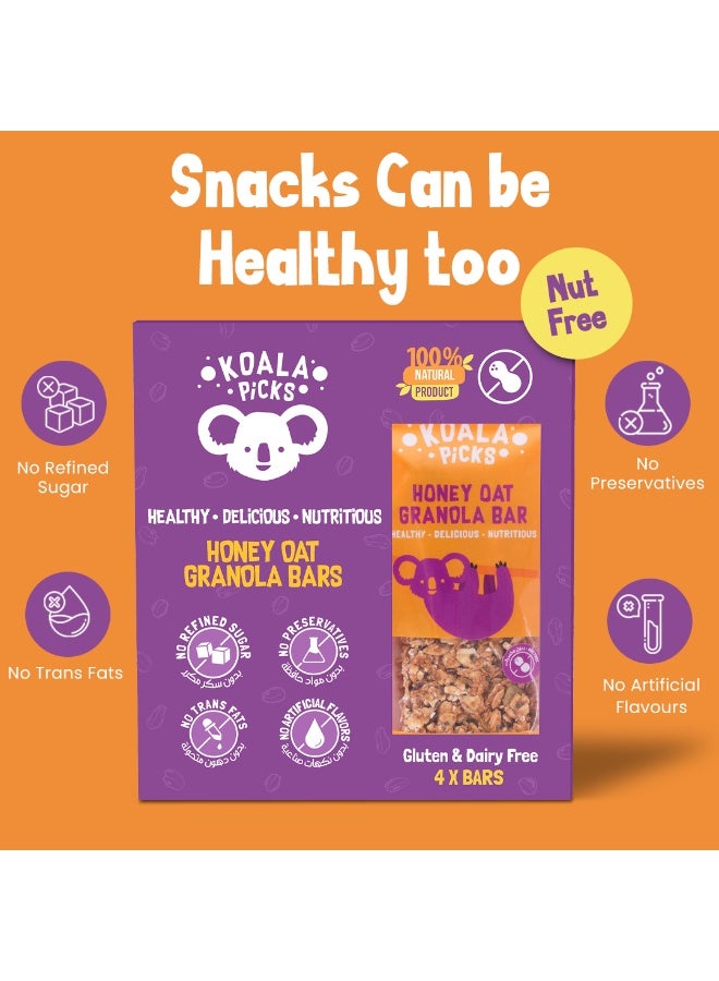 Koala Picks Honey Oat Granola Bar - Gluten Free, Nut-Free, Dairy-Free, Egg-Free - 140g - Tasty and Perfect On-the-Go Snack - Image 2