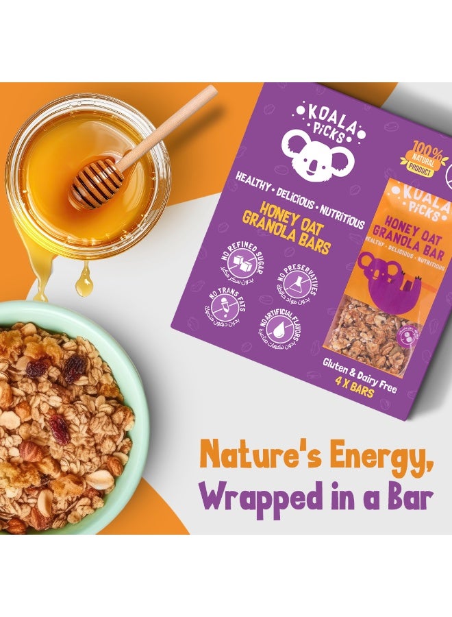 Koala Picks Honey Oat Granola Bar - Gluten Free, Nut-Free, Dairy-Free, Egg-Free - 140g - Tasty and Perfect On-the-Go Snack - Image 3