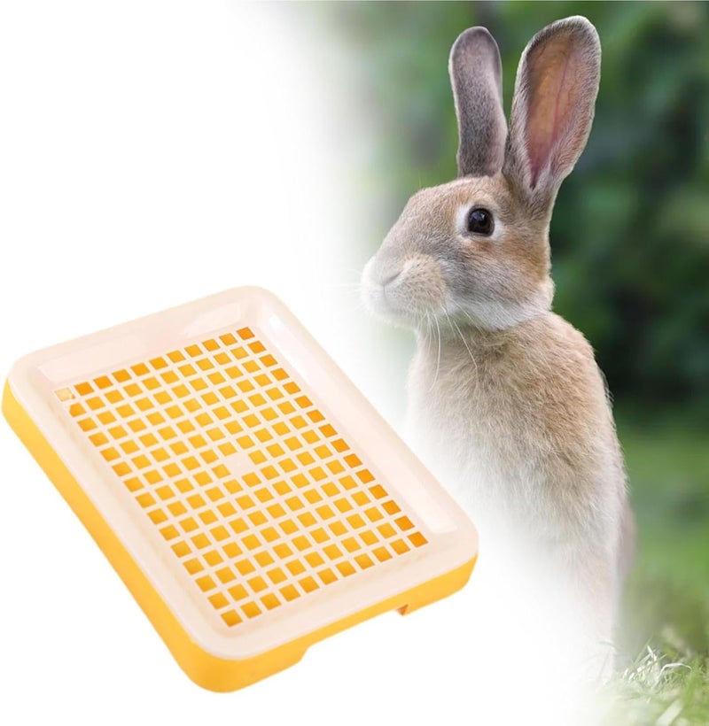 Bunny Restroom Litter Tray Bunny Training Litter Tray Non Slip Bunny Potty Tray for Small Animals Birds Guinea Pigs - Image 4