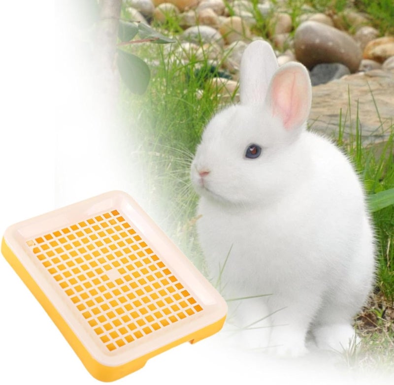 Bunny Restroom Litter Tray Bunny Training Litter Tray Non Slip Bunny Potty Tray for Small Animals Birds Guinea Pigs - Image 5