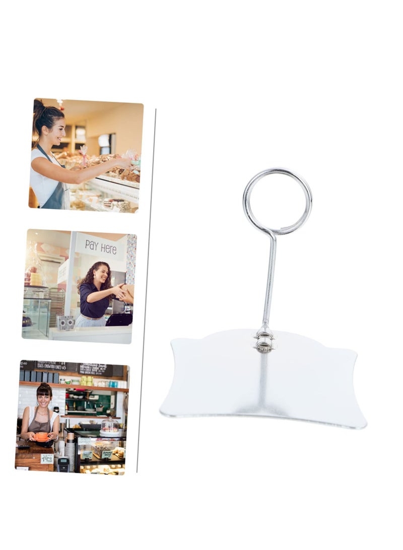 Excefore 4 Pieces Price Tag Clip, Reusable Metal Tag, Clear Merchandise Sign Tag, Suitable for Label, Basket, Business Cards - Image 4