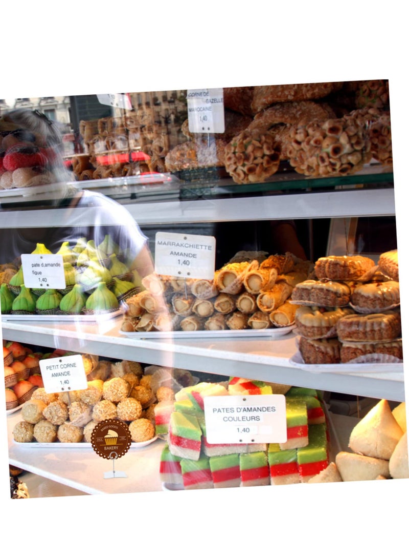 Excefore 4 Pieces Price Tag Clip, Reusable Metal Tag, Clear Merchandise Sign Tag, Suitable for Label, Basket, Business Cards - Image 5