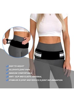 Rock Pow Sacroiliac SI Joint Hip Belt  Lower Support Brace for Men and Women  Hip Braces for Hip Pain  Pelvic Support Belt  Trochanter Belt  Sciatica Pelvis Lumbar Pain Relief  - Image 2
