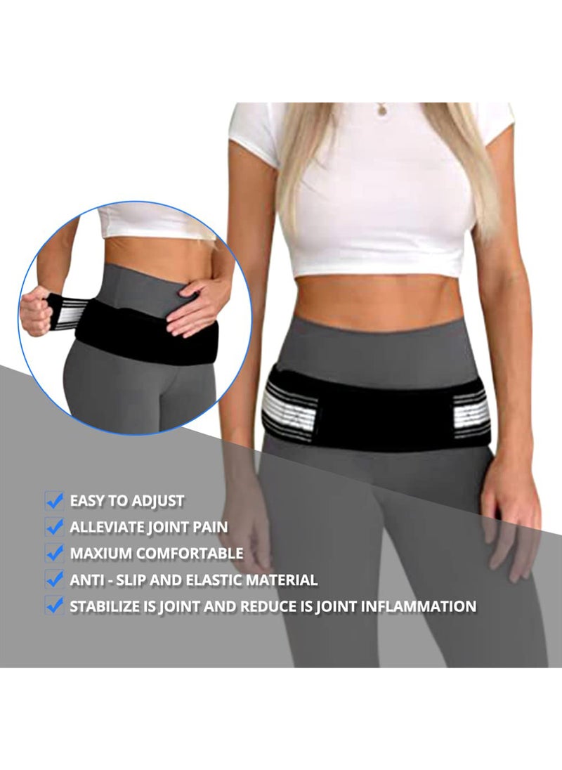 Rock Pow Sacroiliac SI Joint Hip Belt  Lower Support Brace for Men and Women  Hip Braces for Hip Pain  Pelvic Support Belt  Trochanter Belt  Sciatica Pelvis Lumbar Pain Relief  - Image 2
