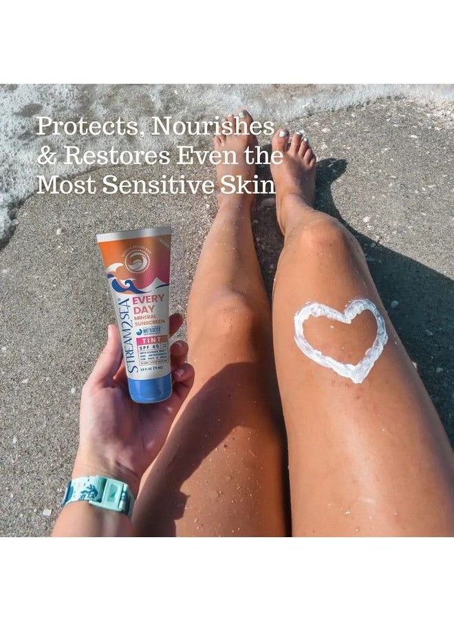 STREAM 2 SEA - Spf 45 Every Day Tint Mineral Sunscreen | 2.5 Fl Oz Biodegradable Paraben Free & Reef Safe Sunscreen | Nongreasy Tinted Sunscreen For Face | Protection Against Uva & Uvb For Face & Body By Stream2Sea - Image 1