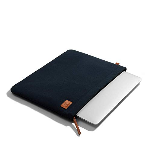 DailyObjects Solid Midnight Blue Skipper Sleeve for MacBook 16 Inch | Stylish Durable Poly Cotton Canvas Material for Laptops & iPads| Zip Closure & Soft Cotton Inner Lining with Printed Slip Pockets - Image 5