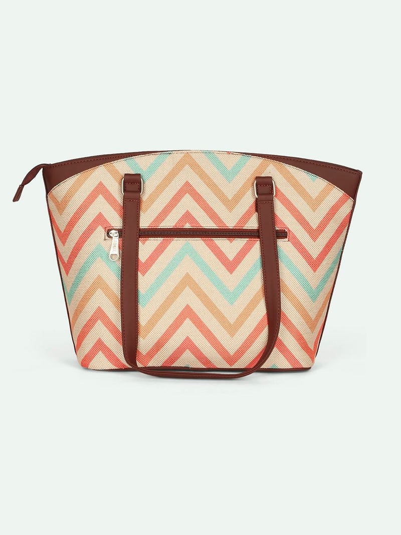 ZOUK Printed Vegan Classic Travel Tote For Women's Ladies - Image 5