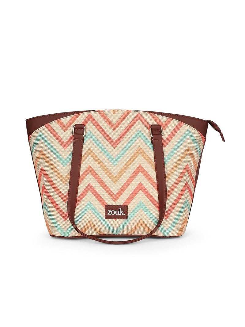 ZOUK Printed Vegan Classic Travel Tote For Women's Ladies - Image 1