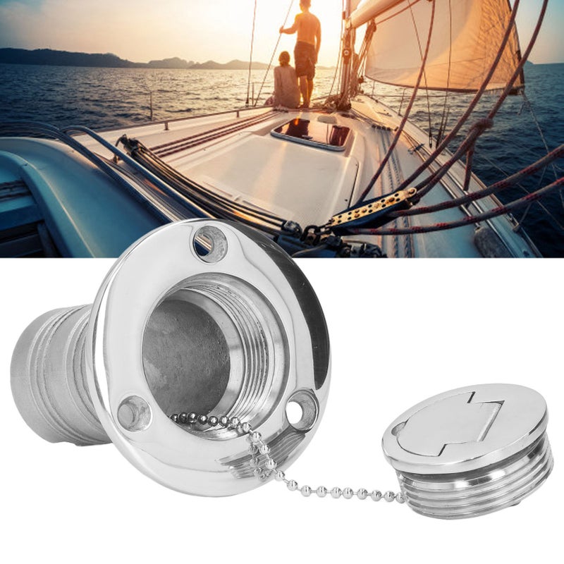 38mm Water Injection Port 316 Stainless Steel Boat Refueling Port Marine Filler AccessoriesFUEL - Image 5