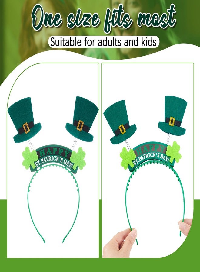 Hotop 24 Pcs St. Patrick's Day Headband Shamrock Head Boppers Hats Irish Green Headband St. Patrick's Day Party Decoration Accessories - Image 3