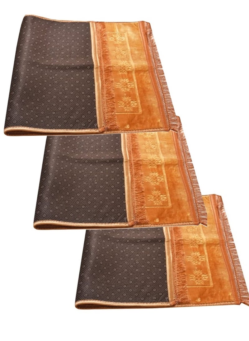 3 Pieces Premium Comfort Prayer Mat Soft and Durable Prayer Mat for Daily Prayers  - Image 1