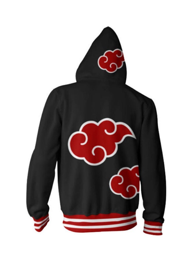 NIBEMINENT Fashionable Casual Hoodie Black/Red - Image 2