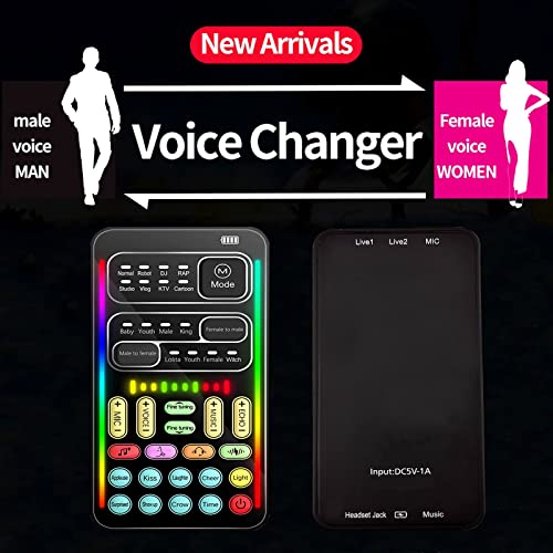 Flylin Portable Handheld Microphone Voice Changer with Sound Multifunctional Effects Machine Voice Disguiser Mini Device for Mobile Phone PC Laptops PS4 Xbox One Games - Image 2