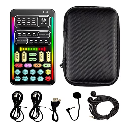 Flylin Portable Handheld Microphone Voice Changer with Sound Multifunctional Effects Machine Voice Disguiser Mini Device for Mobile Phone PC Laptops PS4 Xbox One Games - Image 1