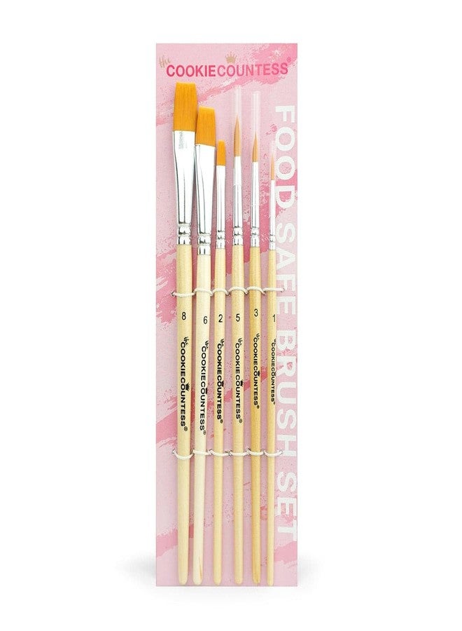 The Cookie Countess Inc The Cookie Countess Set of 6 Cookie Decorating Cake Decorating Brushes - Image 1