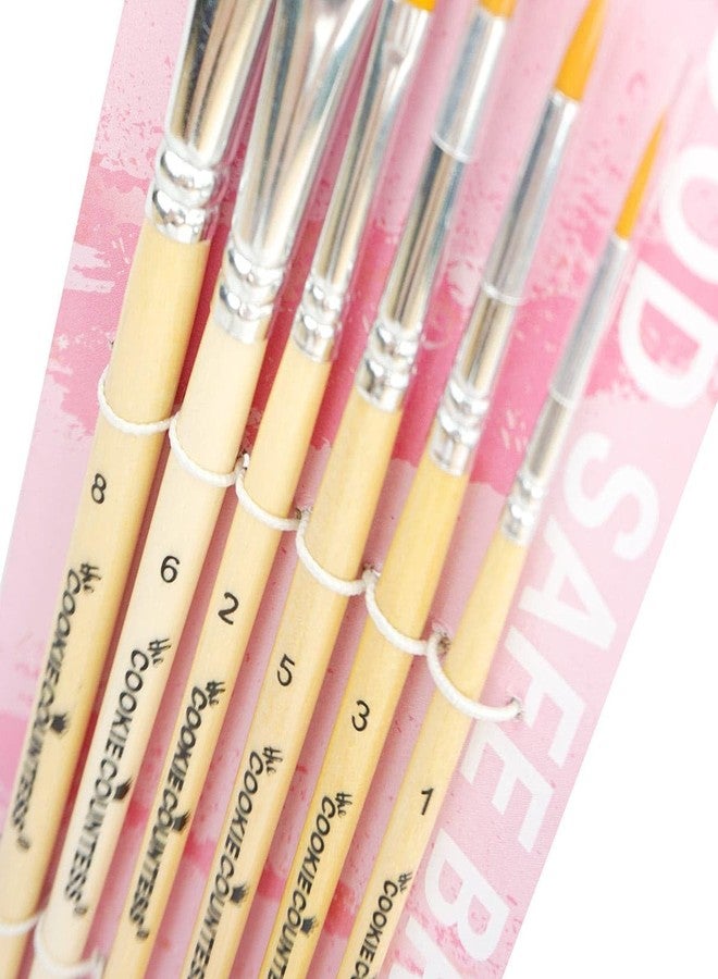 The Cookie Countess Inc The Cookie Countess Set of 6 Cookie Decorating Cake Decorating Brushes - Image 4