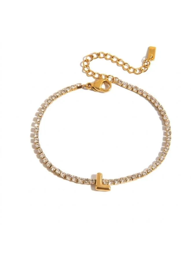 Rovaux Letter L Initial Tennis Bracelet