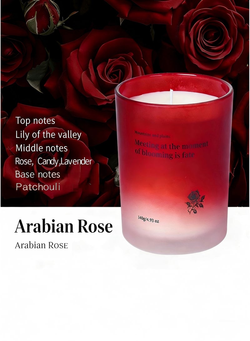 MOOCO Luxury Rose Aromatherapy Candle,Natural Soybean Wax,Rich Aroma Of Ebony Rose, Scented Candles,Home Decoration,Creative Gift,Relaxing and Calming Fragrance,Birthday, Wedding, Valentine's Day, Anniversary, Party, Souvenir, Yoga,SPA,Bathroom,Gift for Stress Relief,Meditation, Aroma Candle for Men and Women, Natural for Home & Office&Hotel,Lasting Fragrance Home Decorative Item,Red - Image 2