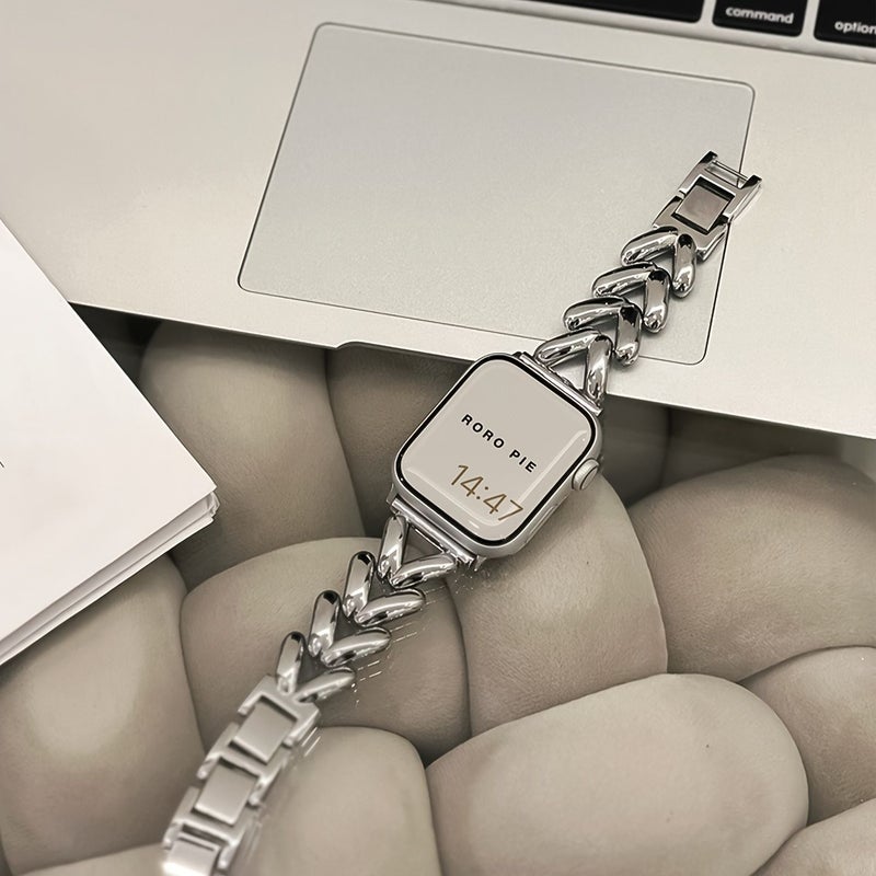سوار Apple Watch من المعدن مقاس 42/44/45/46/49 ملم، أسود، مقاوم للماء، للنساء والرجال، متوافق مع Iwatch Ultra Series 10/9/8/7/6/5/4/3/SE - Image 4