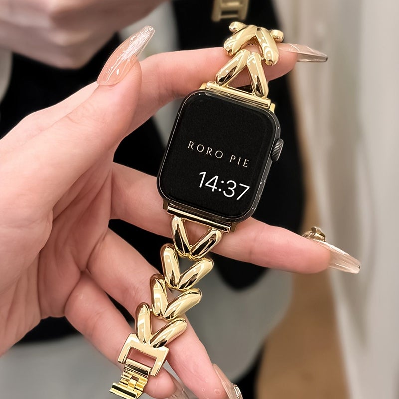 سوار Apple Watch من المعدن مقاس 42/44/45/46/49 ملم، أسود، مقاوم للماء، للنساء والرجال، متوافق مع Iwatch Ultra Series 10/9/8/7/6/5/4/3/SE - Image 1