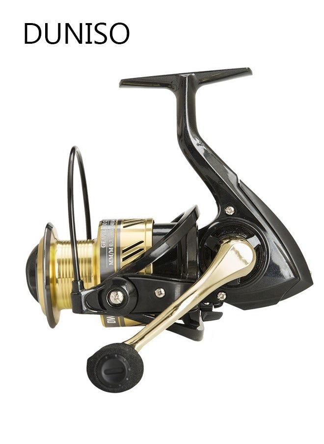 DUNISO Spinning Fishing Reel Wheel 5.2:1 Gear Ratio, Highstrength Plastic Reel Body Metal Anti-Slip Wheel Grip for Seawater Freshwater-4000  - Image 1