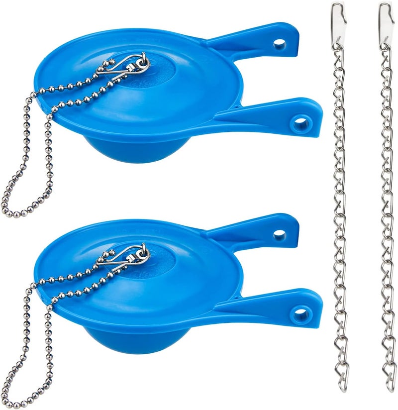 Ullnosoo Toilet Flapper Replacement for Gerber, 2 Pack 3 inch for Gerber 99-788 with 2 Toilet Handle Chains Rubber Water Saving, Easy to Install - Image 1