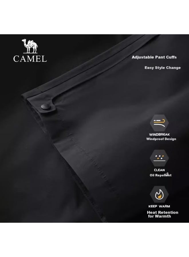 camel Camel Men's Outdoor Ski Pants Three Waterproof Trousers With Fleece Lining And Elastic Cuffs, Same Style As Wang Junkai, 6805  - Image 3