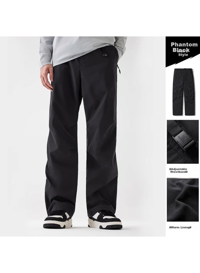 camel Camel Men's Outdoor Ski Pants Three Waterproof Trousers With Fleece Lining And Elastic Cuffs, Same Style As Wang Junkai, 6805  - Image 1