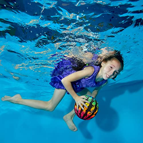 Sumind Swimming Pool Gaming Ball 9 Inch Underwater Pool Toy Ball with Hose Adapter, for Under Water Passing, Dribbling, Diving, Pool Game for Teen Adult(Gradient Style) - Image 4