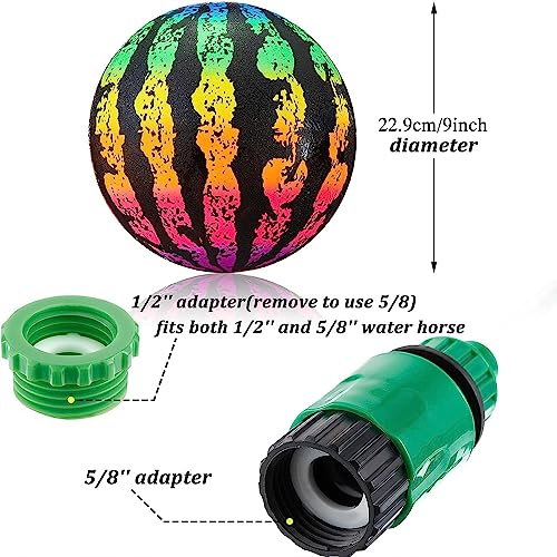 Sumind Swimming Pool Gaming Ball 9 Inch Underwater Pool Toy Ball with Hose Adapter, for Under Water Passing, Dribbling, Diving, Pool Game for Teen Adult(Gradient Style) - Image 3