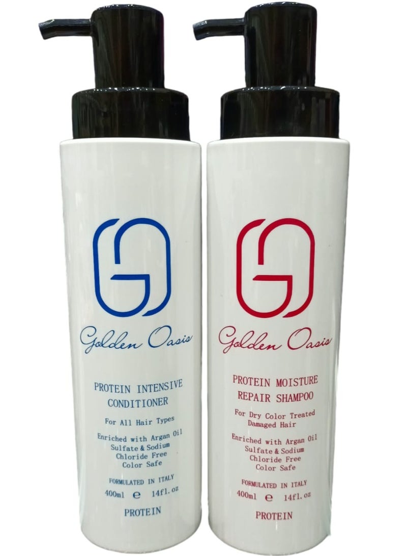 Golden Oasis Golden Oasis Daily Care Shampoo 400ML And Conditioner 400 ML After Protein And Keratin