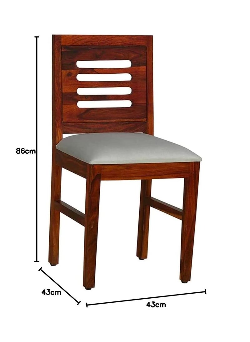 Umark umark Furniture Wood Dining Chair Single only Wooden Chair Students Study Chair Home Office Chairs Outdoor Chair Dining Room Furniture Honey Finish Solid sheesham Wood  - Image 2