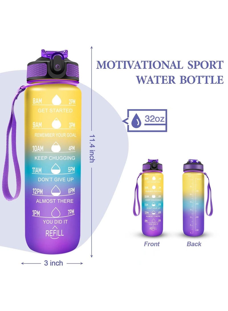 VIO Motivational Water Bottle With Time Marked Leak Proof Sturdy Daily Use For Fitness Gym Office and Outdoor Sports - Image 2