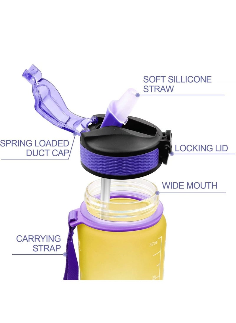VIO Motivational Water Bottle With Time Marked Leak Proof Sturdy Daily Use For Fitness Gym Office and Outdoor Sports - Image 3