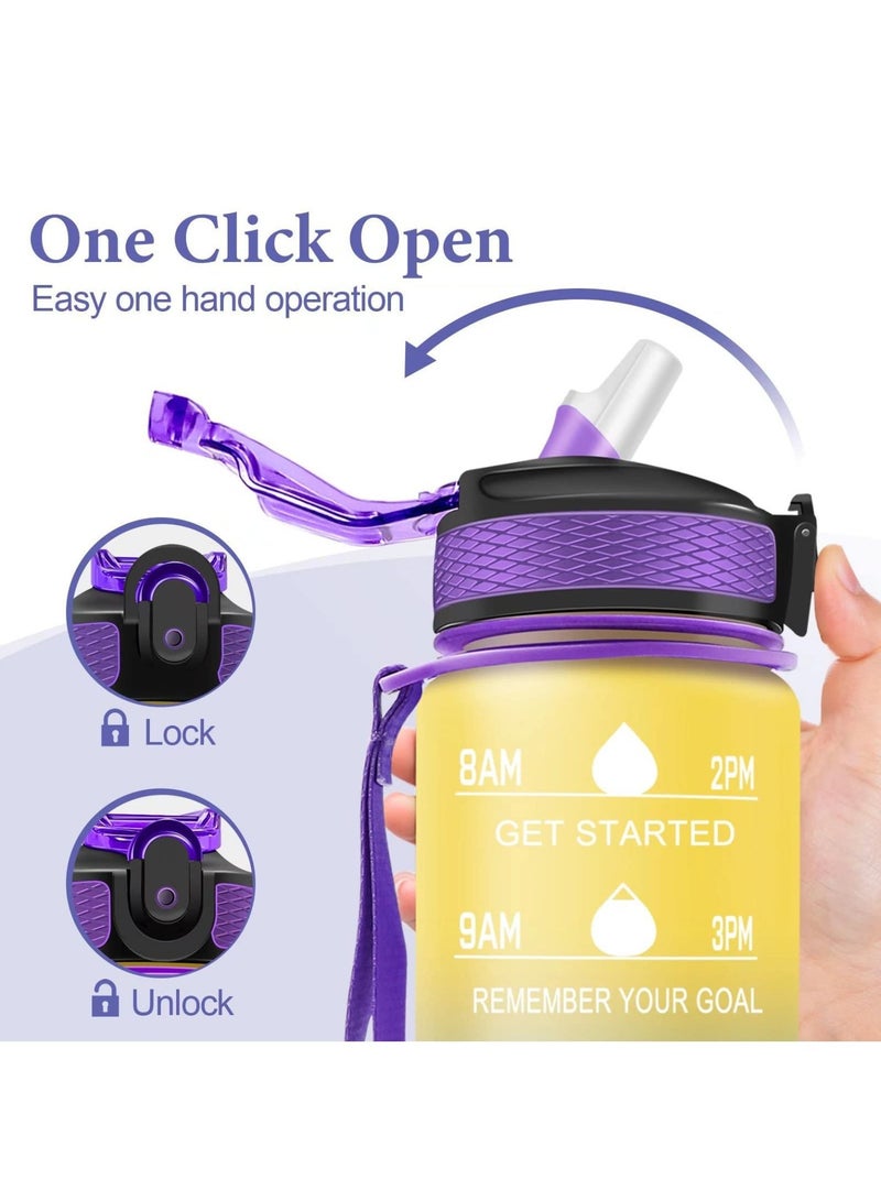 VIO Motivational Water Bottle With Time Marked Leak Proof Sturdy Daily Use For Fitness Gym Office and Outdoor Sports - Image 4