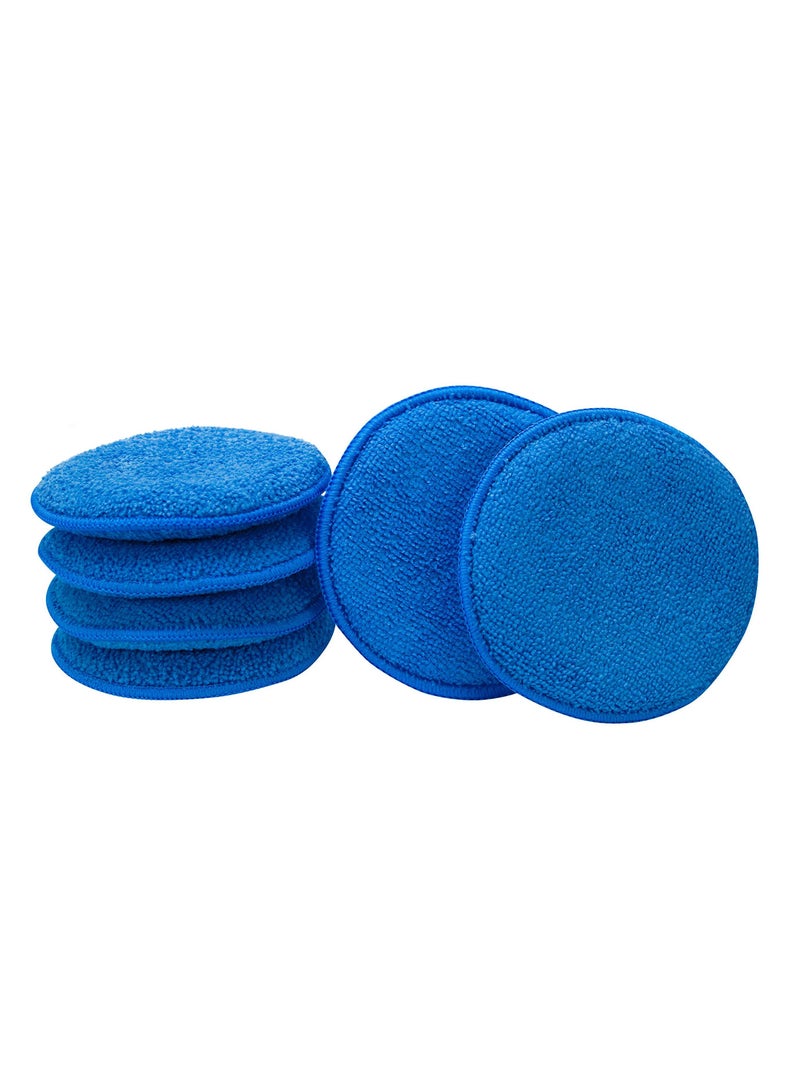 Excefore Microfiber Car Detailing Applicator Pads, Car Wax Applicator, 5 Inch Diameter, 12 Pack, Royal Blue - Image 1