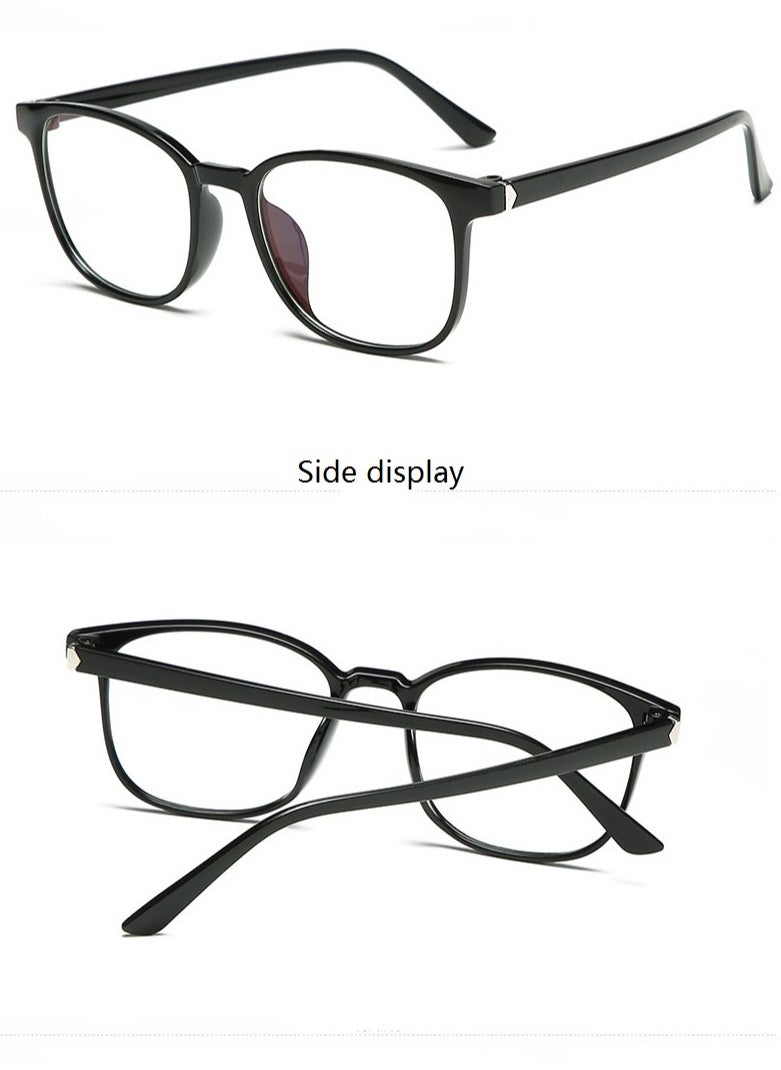 LAIAOCISI Square Frame Eyeglasses - Lens Size: 40 mm Black  - Image 3