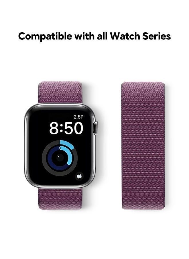 Neyecam Nylon Loop Sport Band for Apple Watch 49mm 45mm 44mm 42mm, Breathable Adjustable Strap Compatible with Ultra 2/1, SE, Series 10/9/8/7, Sweatproof Band for Men Women Gift