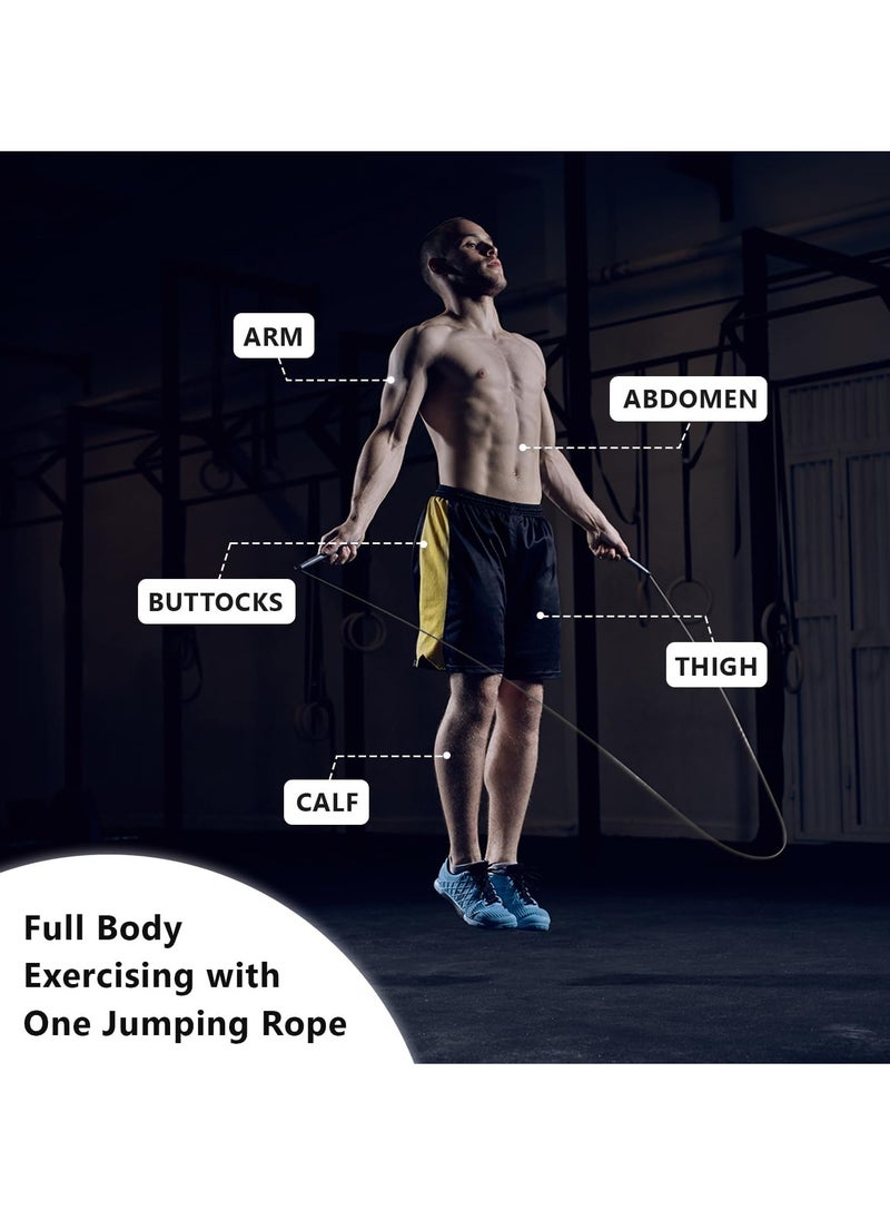 RIGID FITNESS - Jumping Rope, High Speed Weighted Skip Rope - Tangle-Free Skipping Rope - Screw-Free Design - Jump Ropes for Fitness - Cardio Rope for Home Workouts, Fitness Training and Crossfit - Image 1