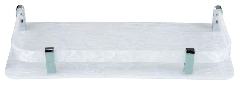 Spiry 12x5 Inch Acrylic Wall Mount Bathroom Shelf, Rack for Kitchen & Bathroom(White) - Image 2