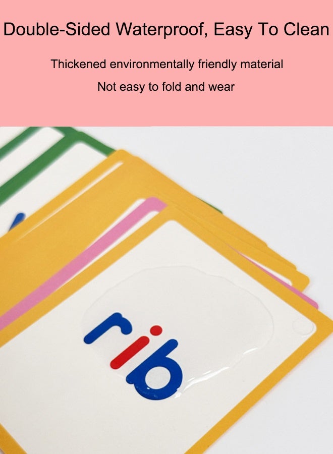 100-Piece Early Education Enlightenment Flash Cards, Words Recognition Double Sided Card, Puzzle Early Education Fun Cards, Educational Learning Toys,With Marker Pen For Kids Practicing Writing - Image 4