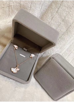 SYNSYB Small Shell Pearl Stud Earrings Necklace Jewelry Set for Womens Girls Elegant with gift box  - Image 2