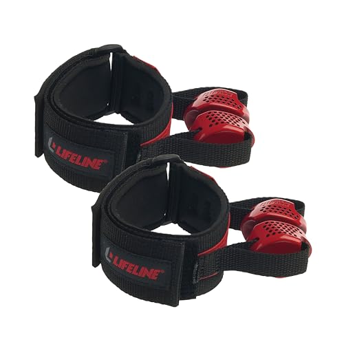 Lifeline Fitness Ankle and Wrist Attachments for Exercise Resistance Cables to Isolate and Target Muscle Groups , Black - Image 1